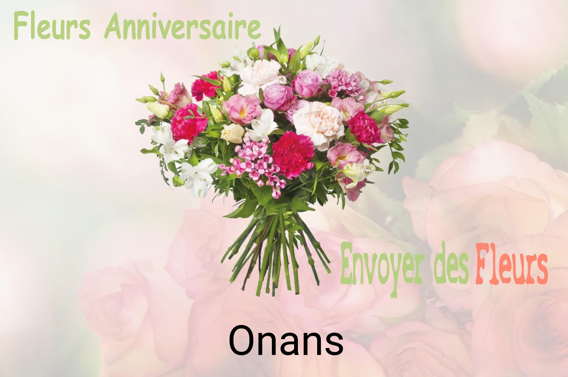 Bouquet de fleurs d’anniversaire livré à Onans