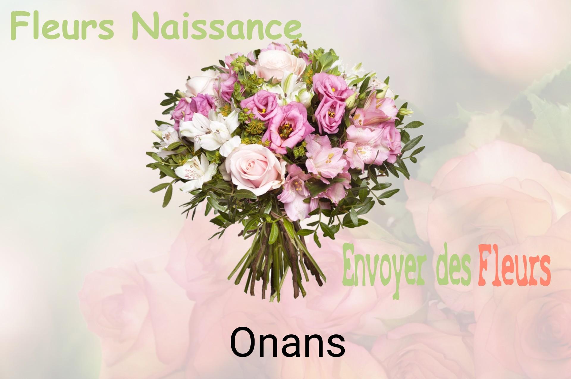 Bouquet de fleurs de naissance livré à Onans